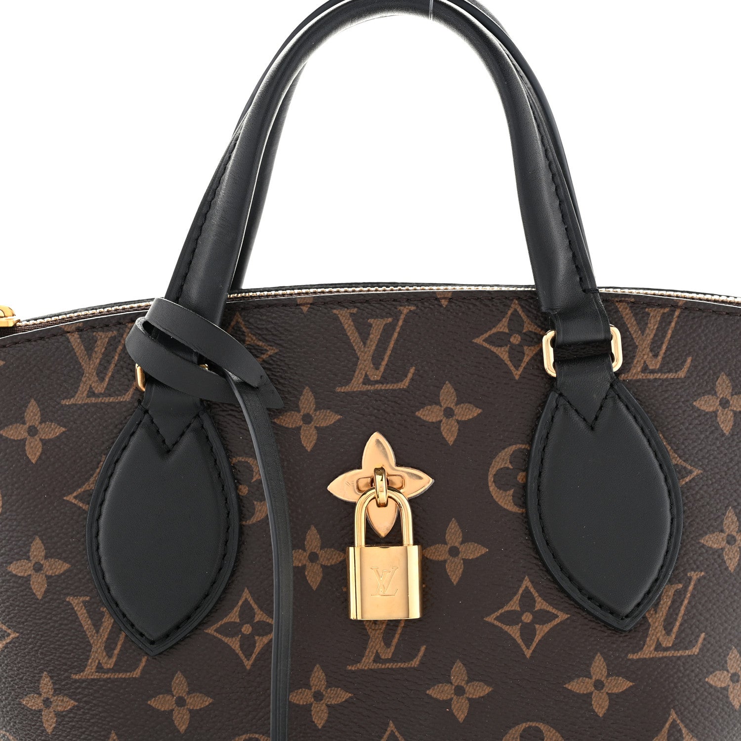 Louis Vuitton Monogram Flower Zipped Tote PM Black 8 of 11