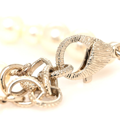 Chanel Pearl CC Camellia Bracelet Gold White 4 of 5
