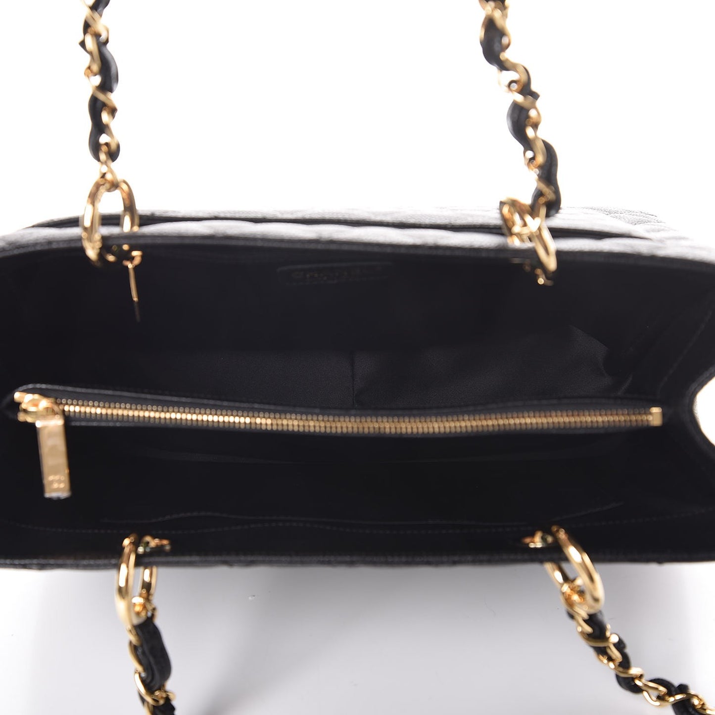 Caviar Quilted Grand Shopping Tote GST Black