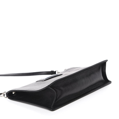 Prada Glace Calf Etiquette Clutch Black 4 of 9