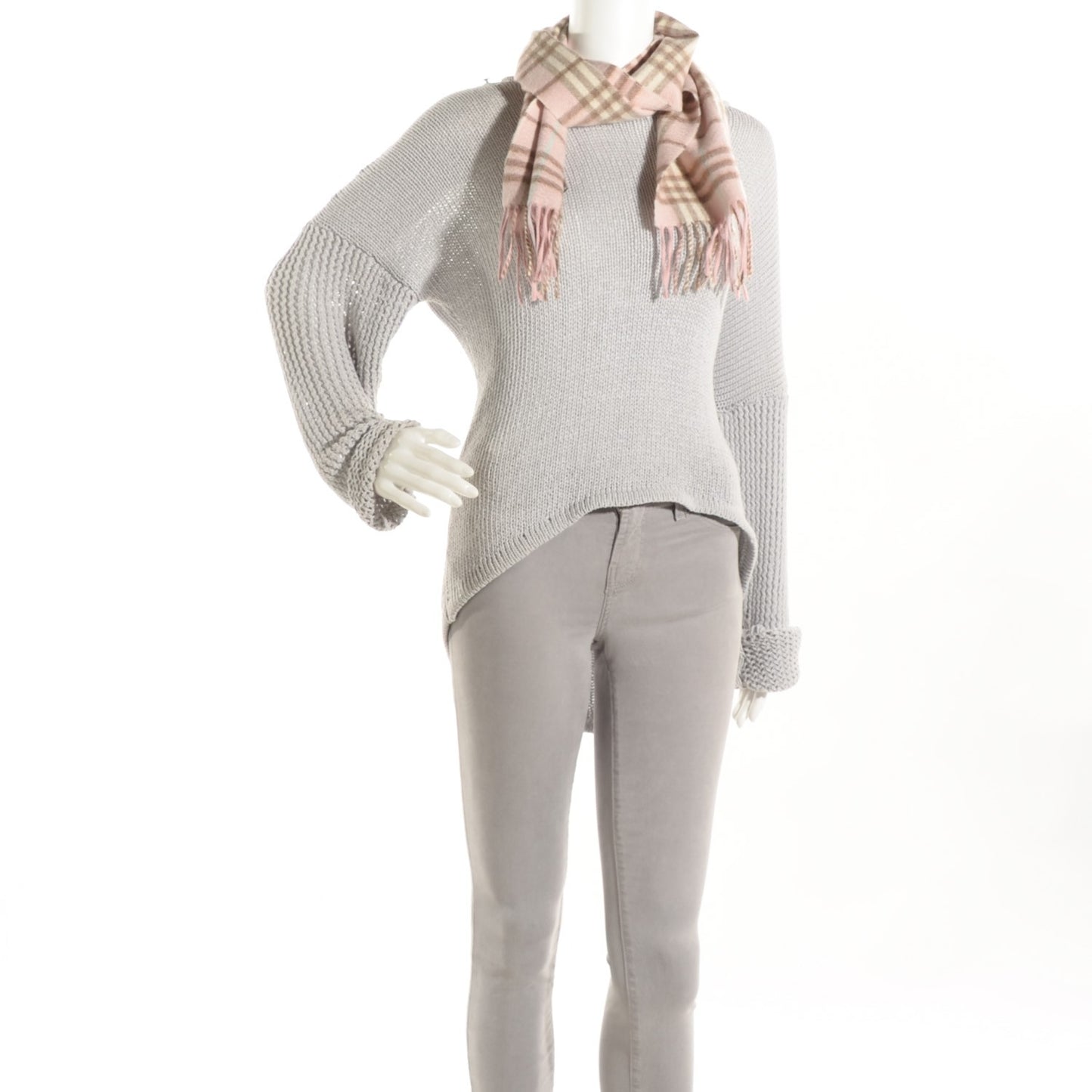 Cashmere Nova Check Scarf Pink