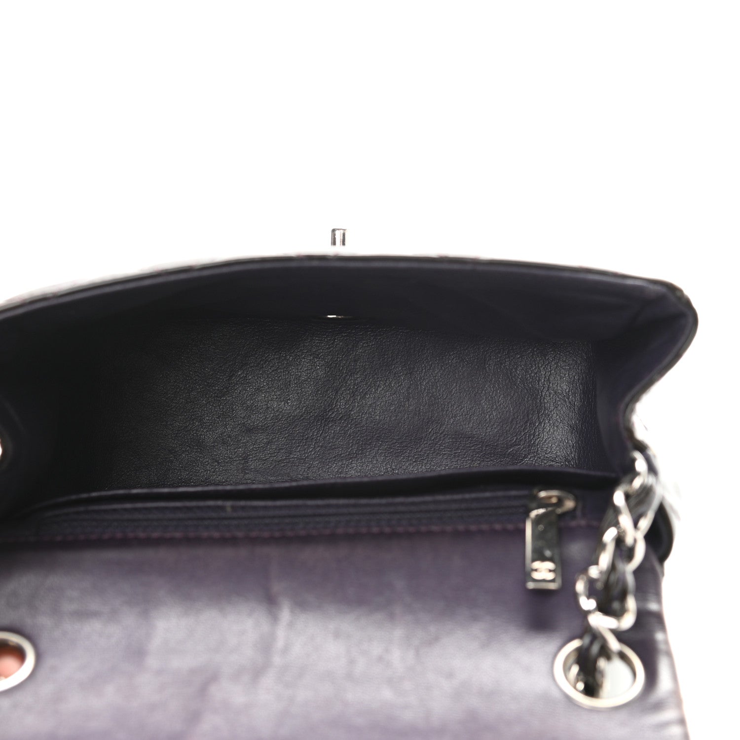 Chanel Patent Quilted Mini Square Flap Purple 5 of 8