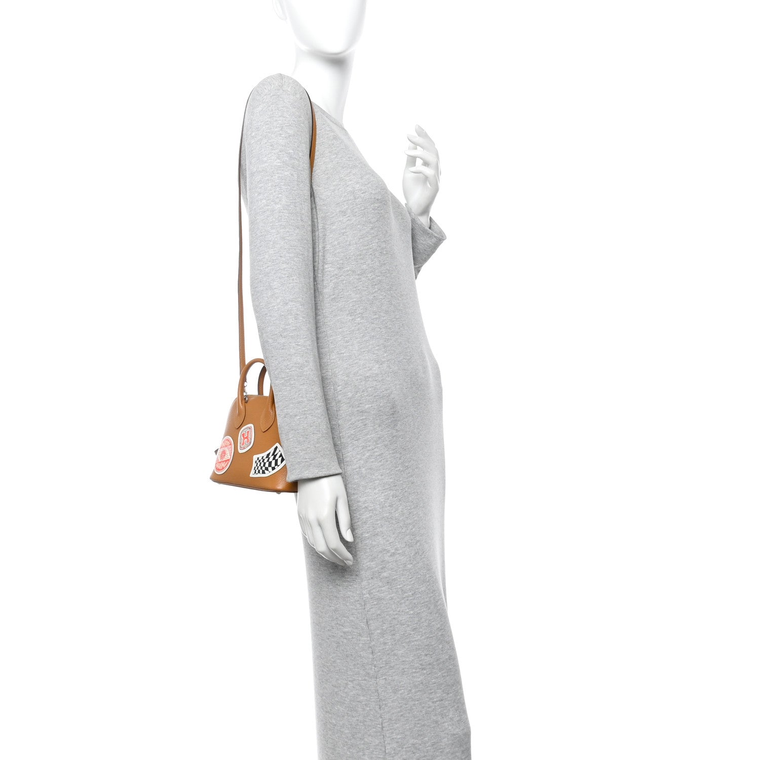 Hermes Chevre Mysore Pique Colle Mini 1923 Bolide Caramel Multicolor 2 of 10