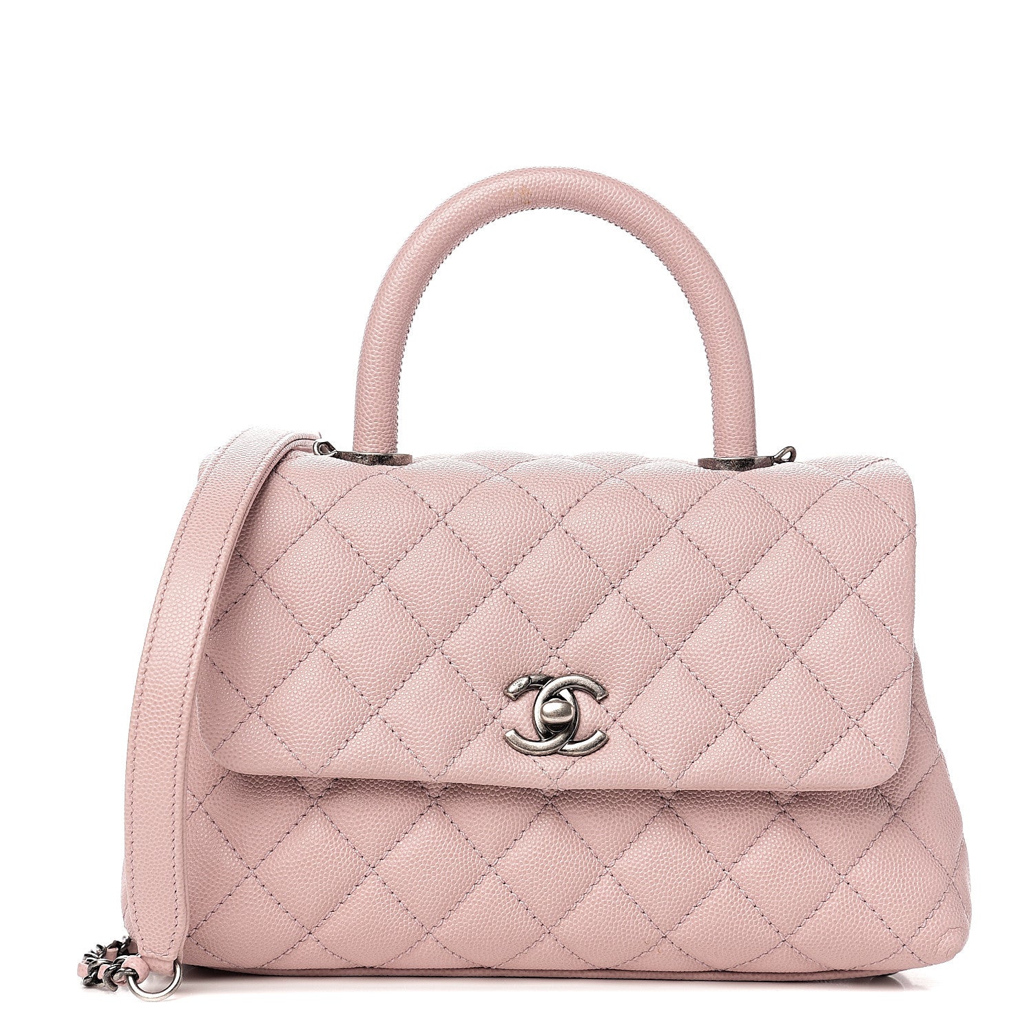 Chanel Caviar Quilted Mini Coco Handle Flap Pink 1 of 10