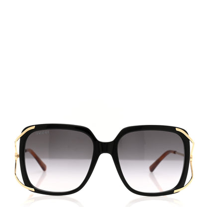 Gucci Acetate Butterfly Sunglasses GG0647S Black White 2 of 6