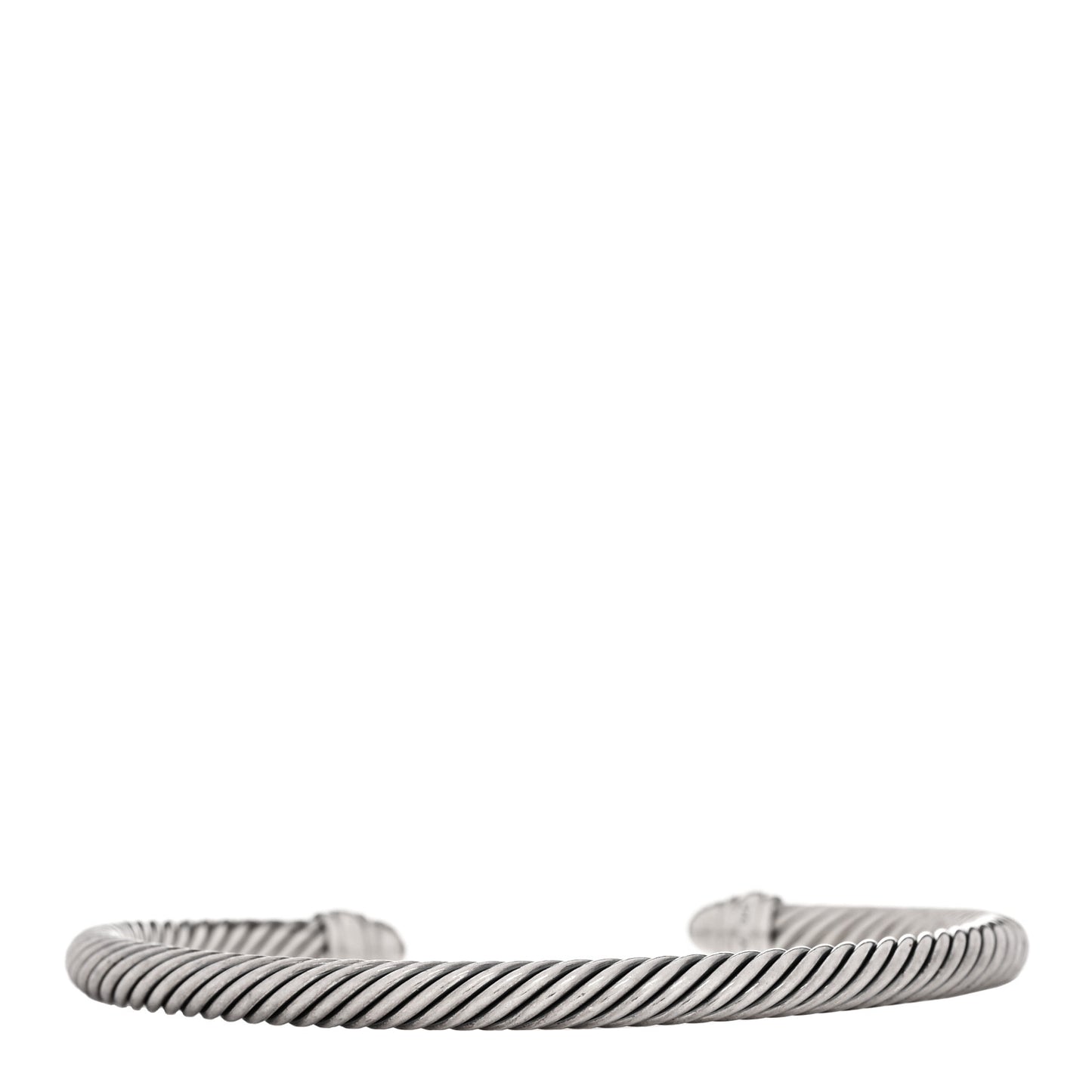 Sterling Silver Pave Diamond 5mm Cable Classics Bracelet