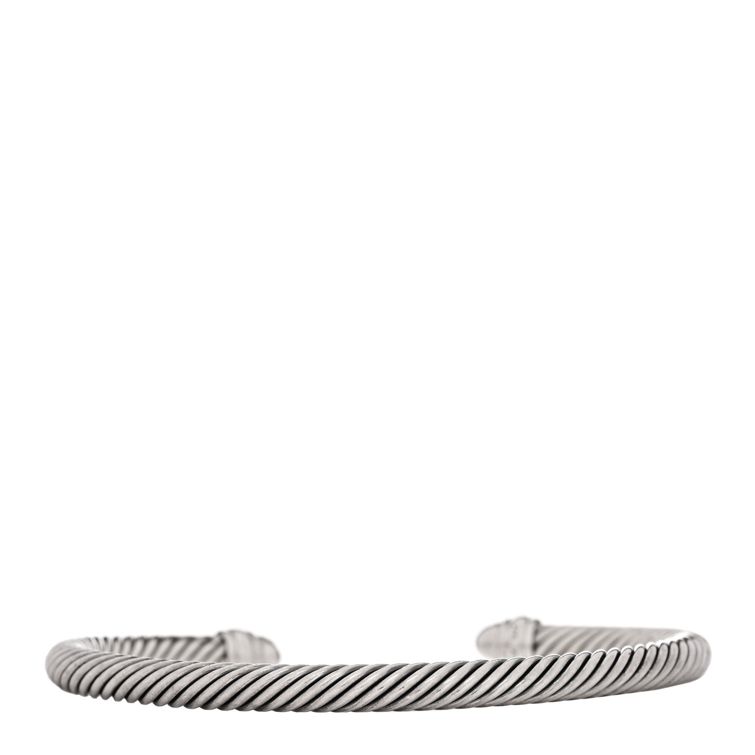 David Yurman Sterling Silver Pave Diamond 5mm Cable Classics Bracelet 2 of 3