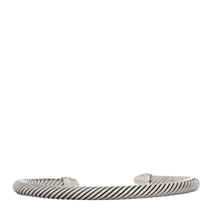 David Yurman Sterling Silver Pave Diamond 5mm Cable Classics Bracelet 2 of 3