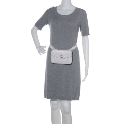 Chanel Caviar Flap Waist Belt Bag White 75 30 2 of 8