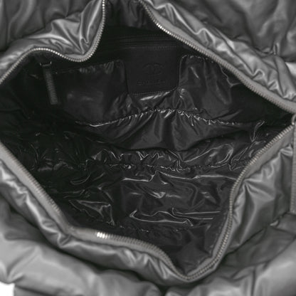 Chanel Nylon Quilted Large Coco Cocoon Tote Silver 5 of 15