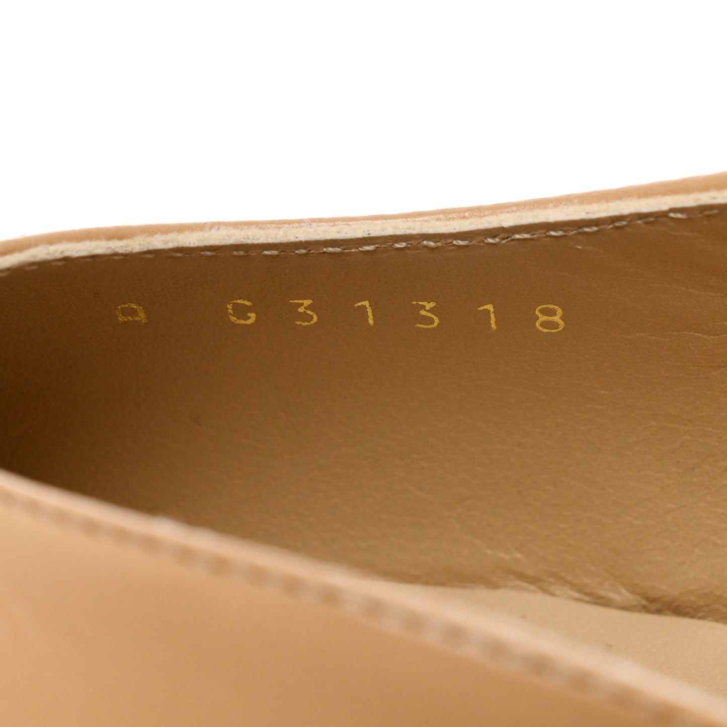 Goatskin Grosgrain Cap Toe CC Slingback Pumps 37 Beige Black