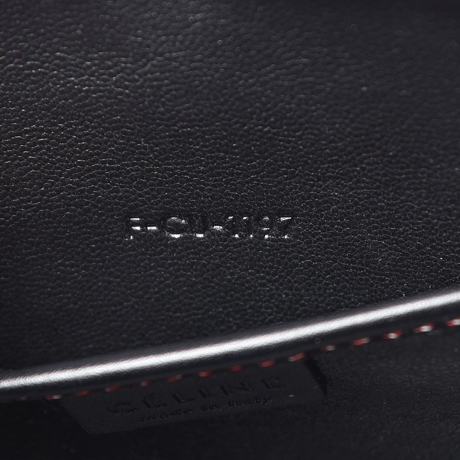 Celine Smooth Calfskin Multicolor Stitch Nano Luggage Black 7 of 13