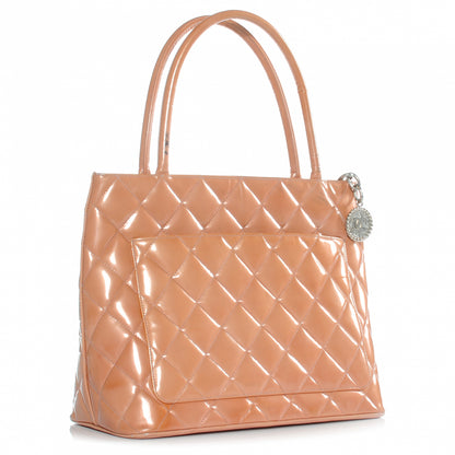 Chanel Patent Medallion Tote Salmon Pink 3 of 8