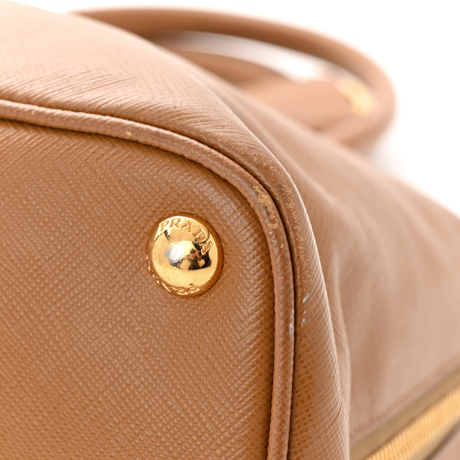 Prada Saffiano Lux Medium Promenade Tote Caramel 15 of 17