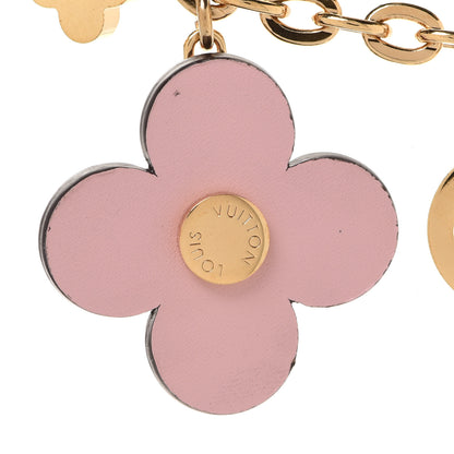 Louis Vuitton Brass Monogram Blooming Flowers Bag Charm Key Holder Rose Ballerine 4 of 7