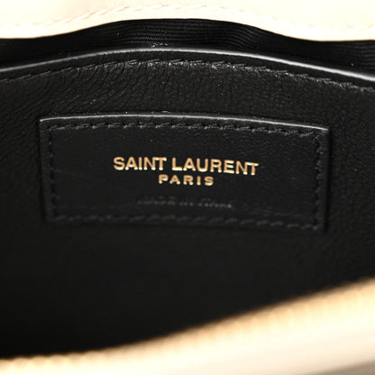 Saint Laurent Calfskin Y Quilted Monogram Small Loulou Chain Satchel Crema Soft 6 of 10