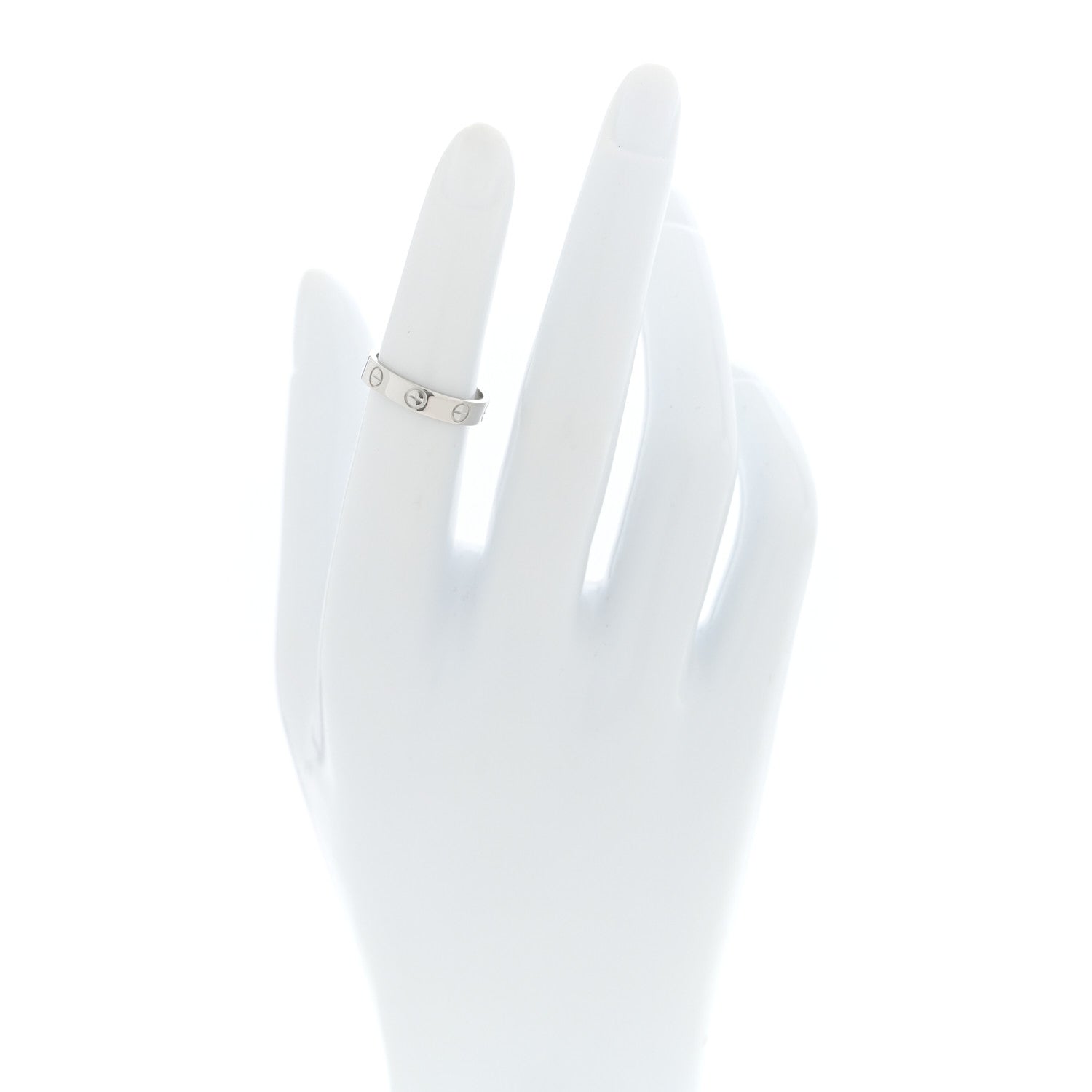 Cartier 18K White Gold 3.5mm LOVE Wedding Band Ring 49 4.75 2 of 4