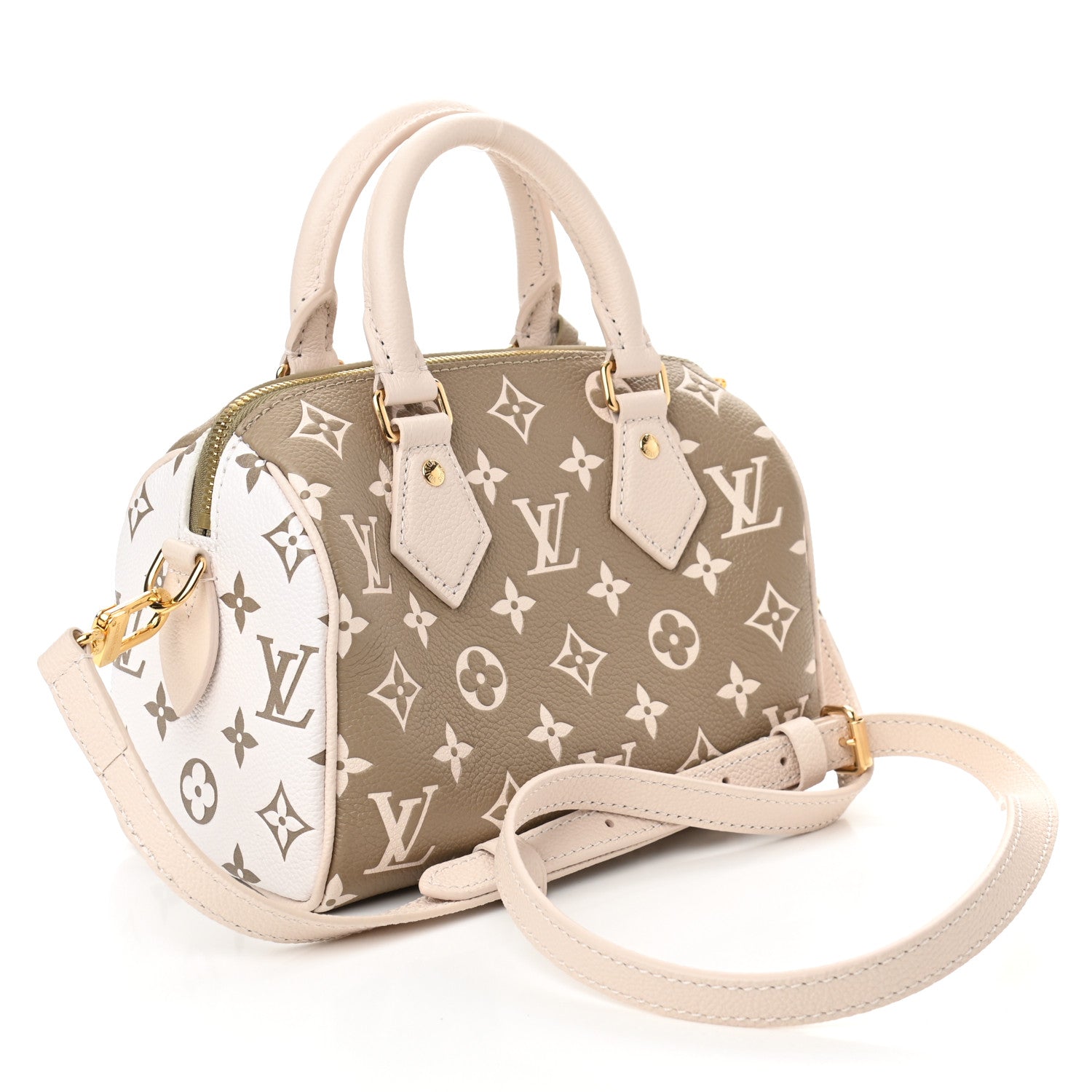 Louis Vuitton Empreinte Monogram Spring in the City Speedy Bandouliere 20 Kaki Beige Cream 3 of 9