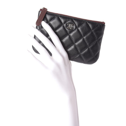 Chanel Lambskin Quilted Small Cosmetic Case Black 2 of 8