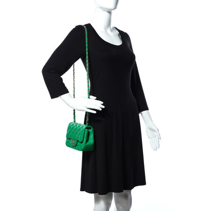 Chanel Lambskin Quilted Mini Square Flap Green 2 of 10