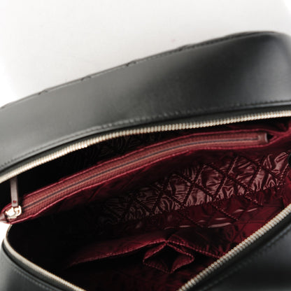 Chanel Lambskin Quilted Large Curvy Pouch Cosmetic Case Black 5 of 7