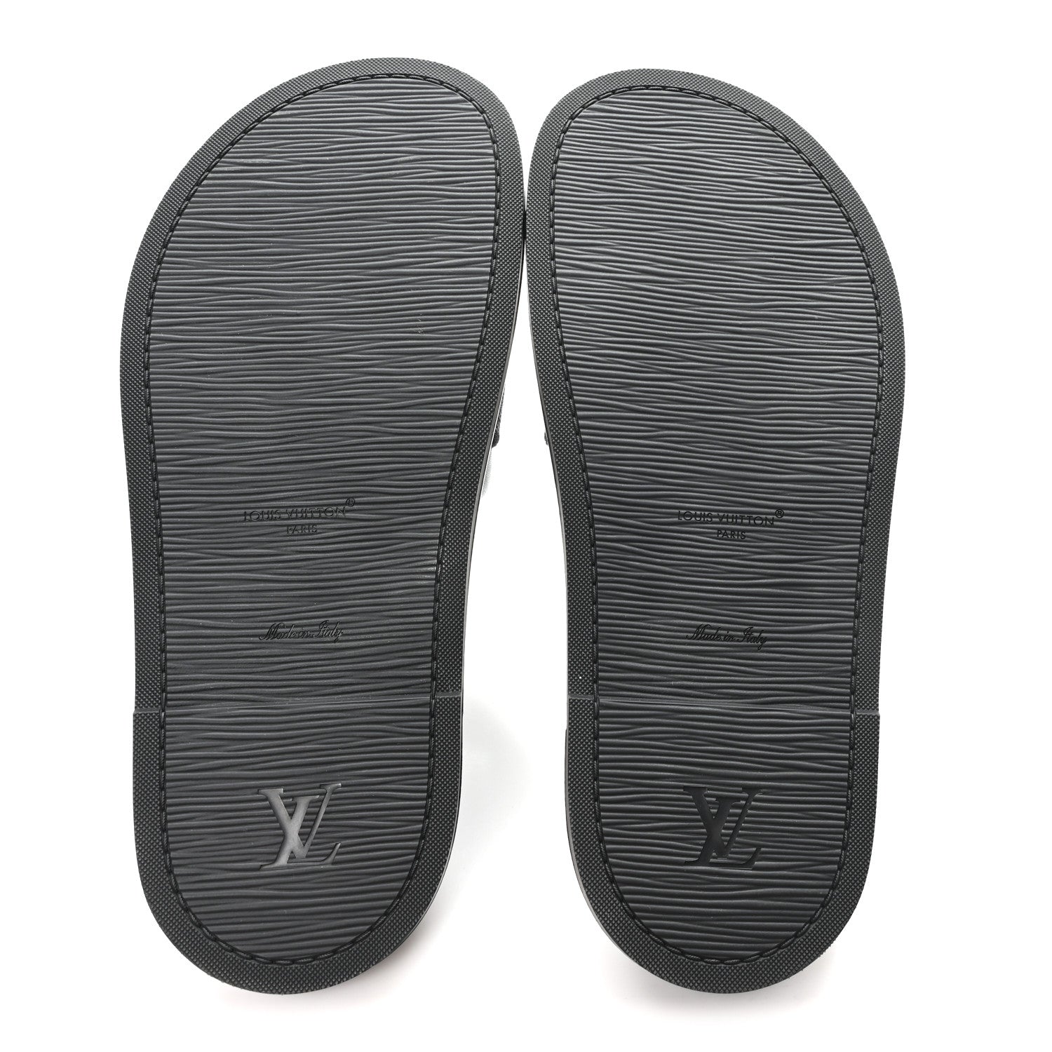 Louis Vuitton Logo Slide Sandals 39 Black 6 of 10