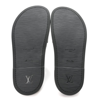 Louis Vuitton Logo Slide Sandals 39 Black 6 of 10