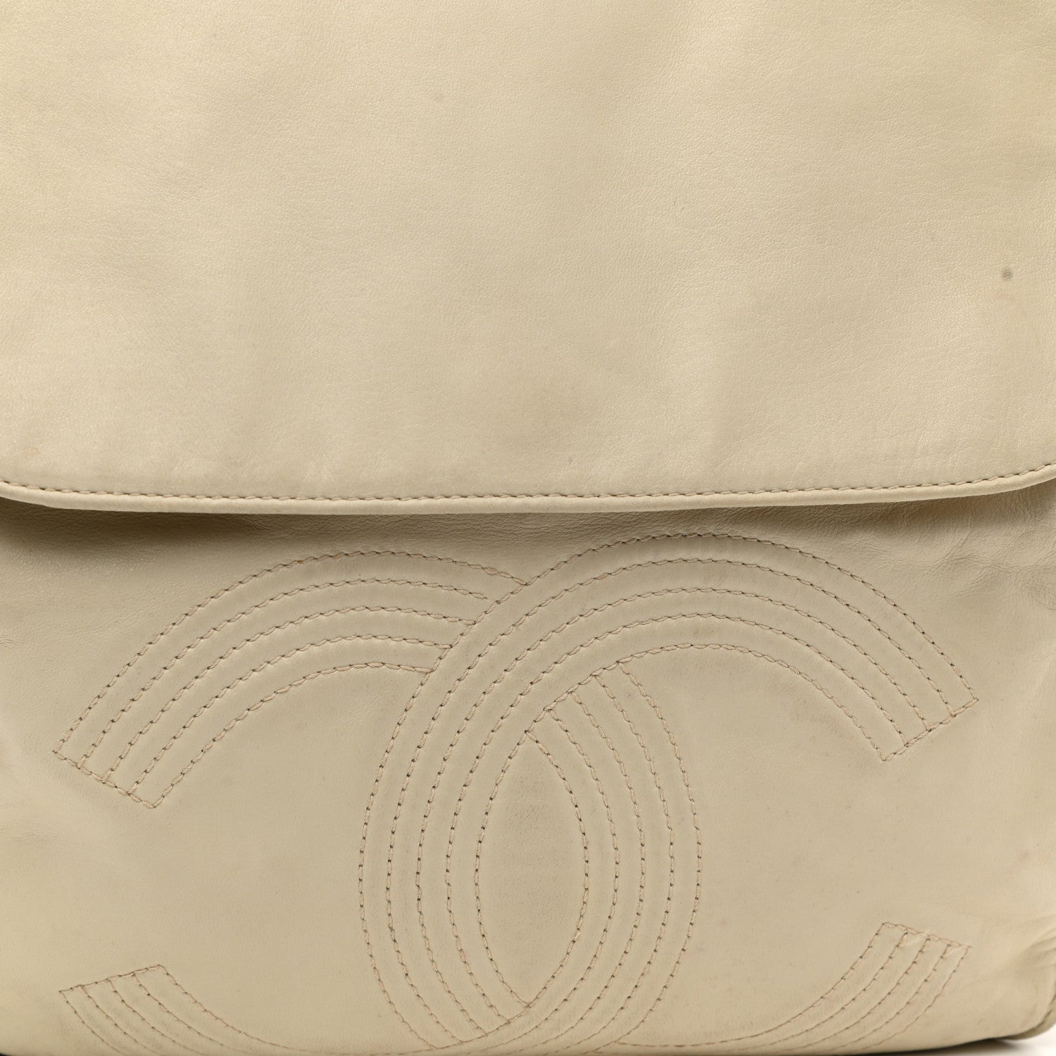 Chanel Lambskin CC Flap Backpack White 10 of 19