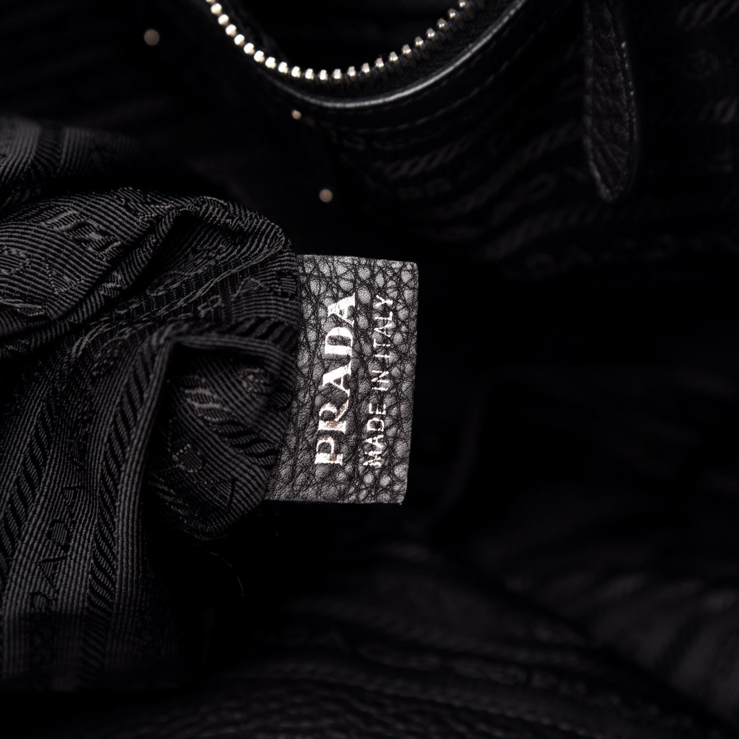 Prada Vitello Daino Tote Black 7 of 12