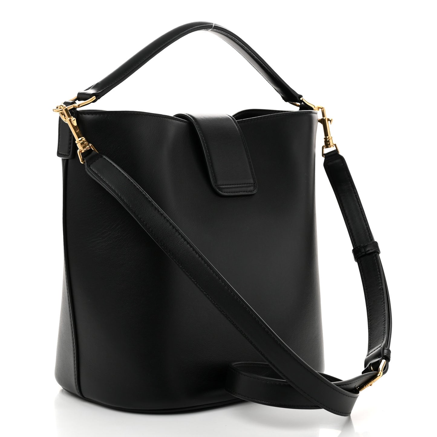 Smooth Calfskin Triomphe Medium Louise Bag Black