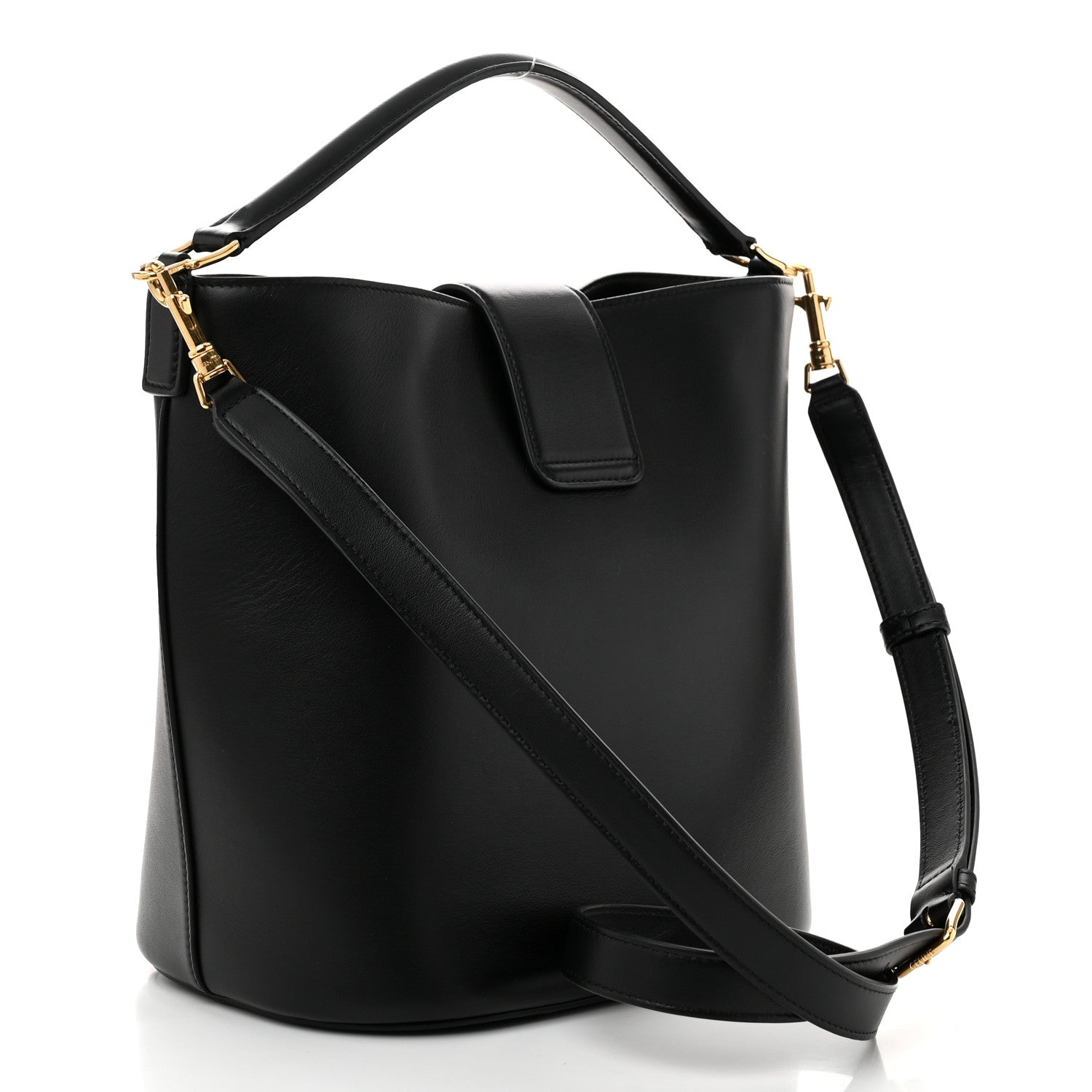 Celine Smooth Calfskin Triomphe Medium Louise Bag Black 4 of 10