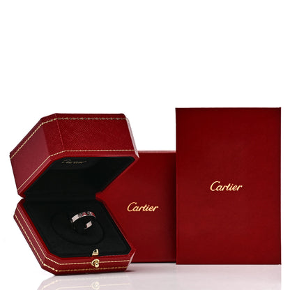 Cartier 18K White Gold 3.5mm LOVE Wedding Band Ring 55 7.25 5 of 5