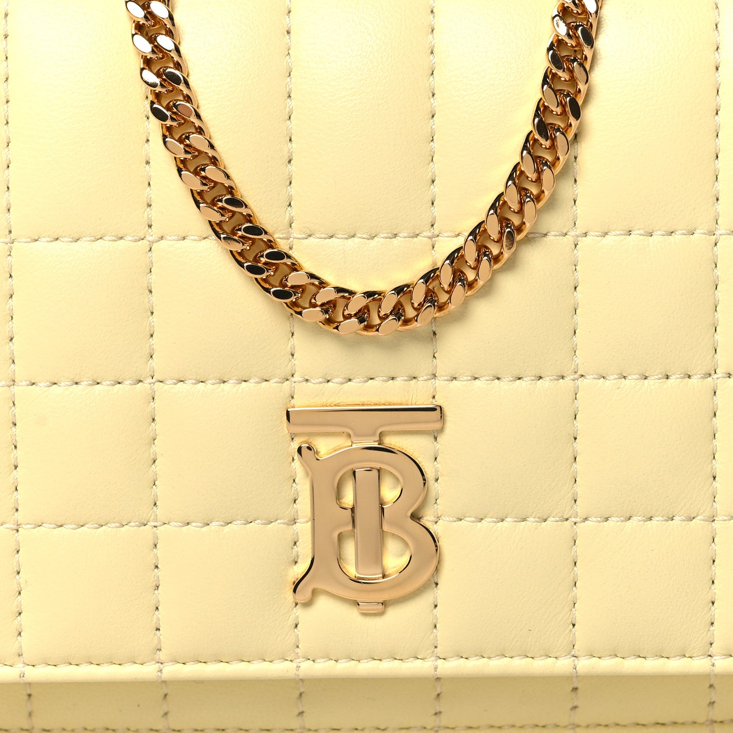 Lambskin Quilted Lola Clutch On Chain Cool Lemon
