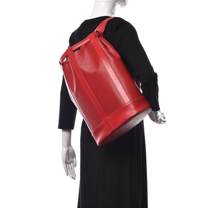 Louis Vuitton Epi Randonnee PM Castillan Red 2 of 14