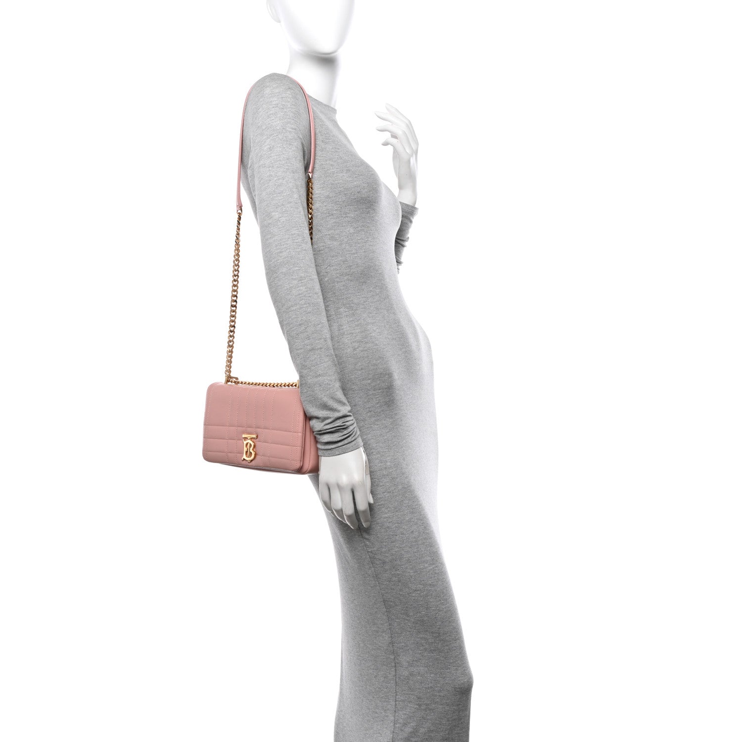 Burberry Lambskin Quilted Small Lola Bag Dusty Pink 2 of 11