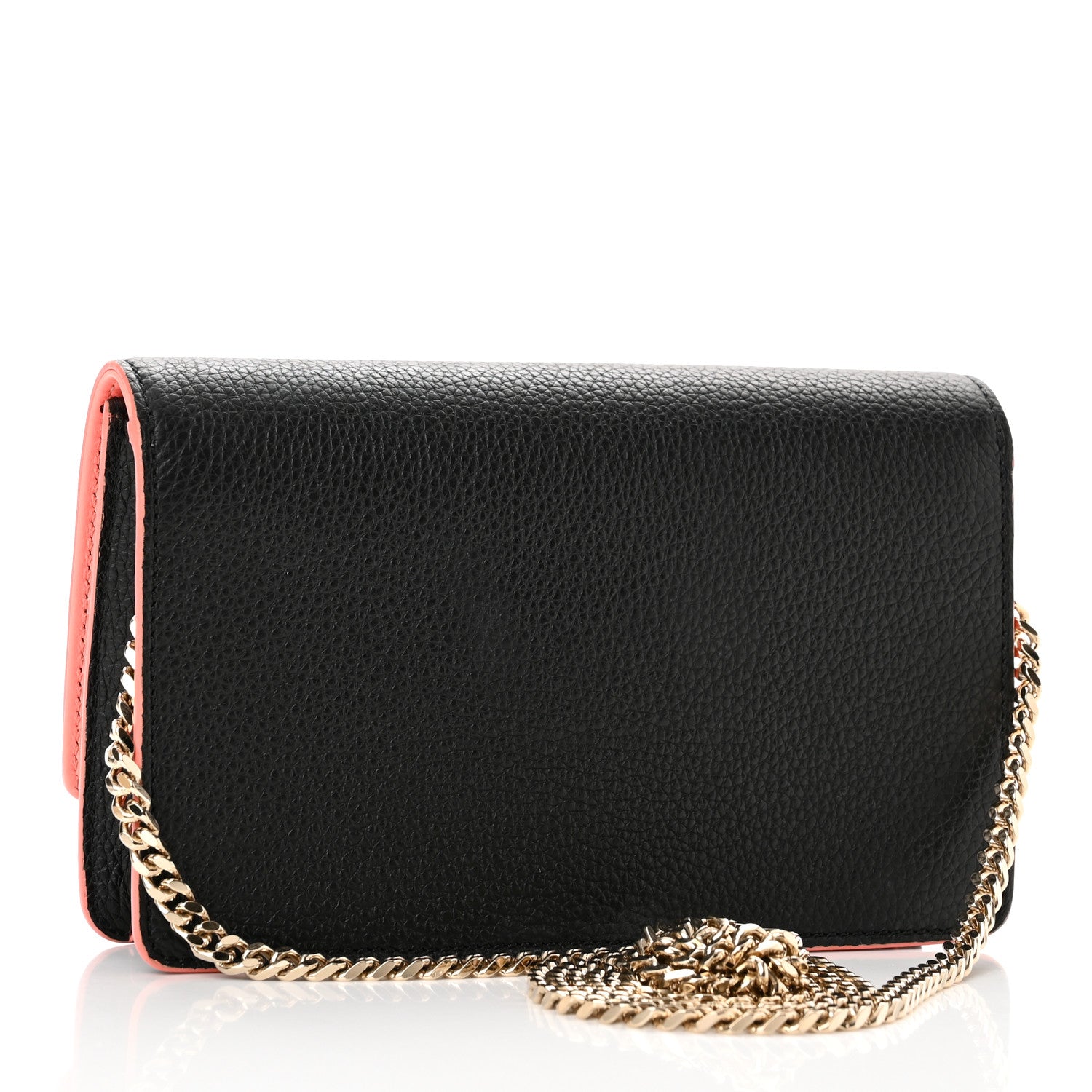 Versace Grained Calfskin Palazzo Chain Evening Bag Black Flamingo 3 of 11