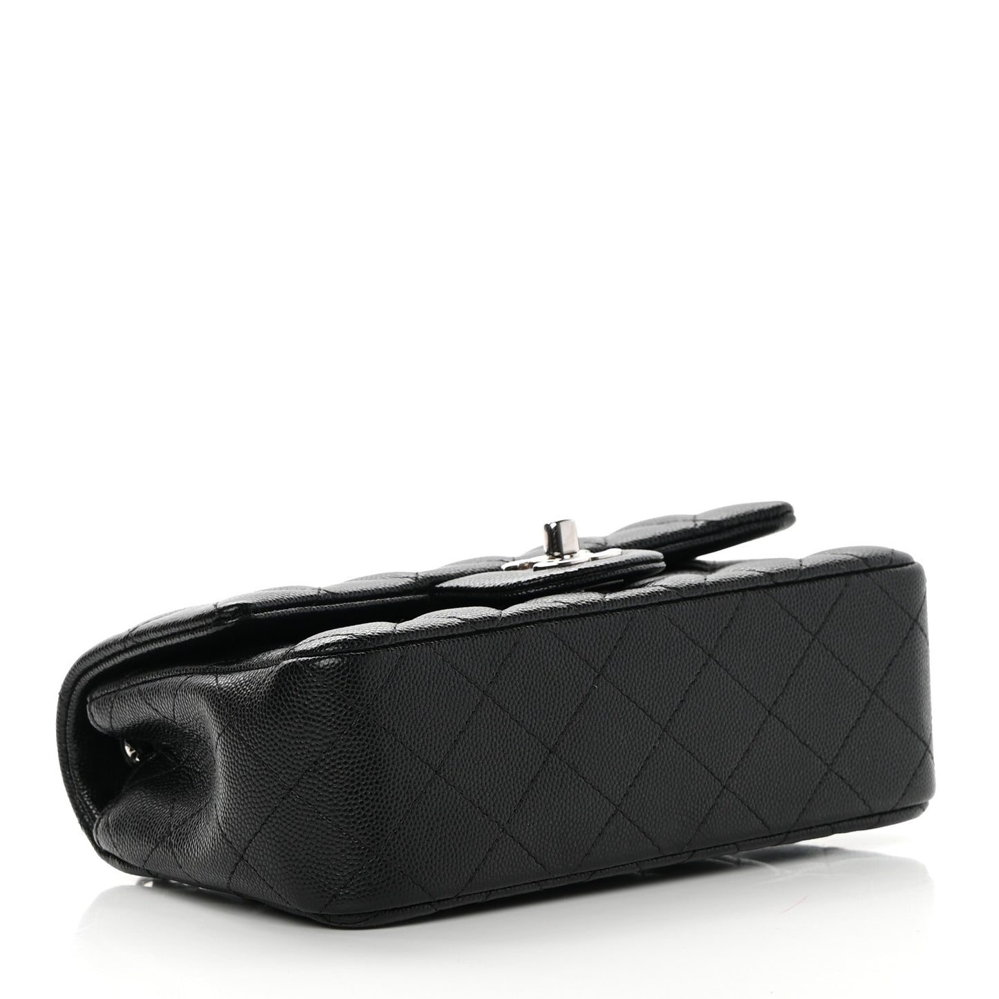 Caviar Quilted Mini Rectangular Flap Black
