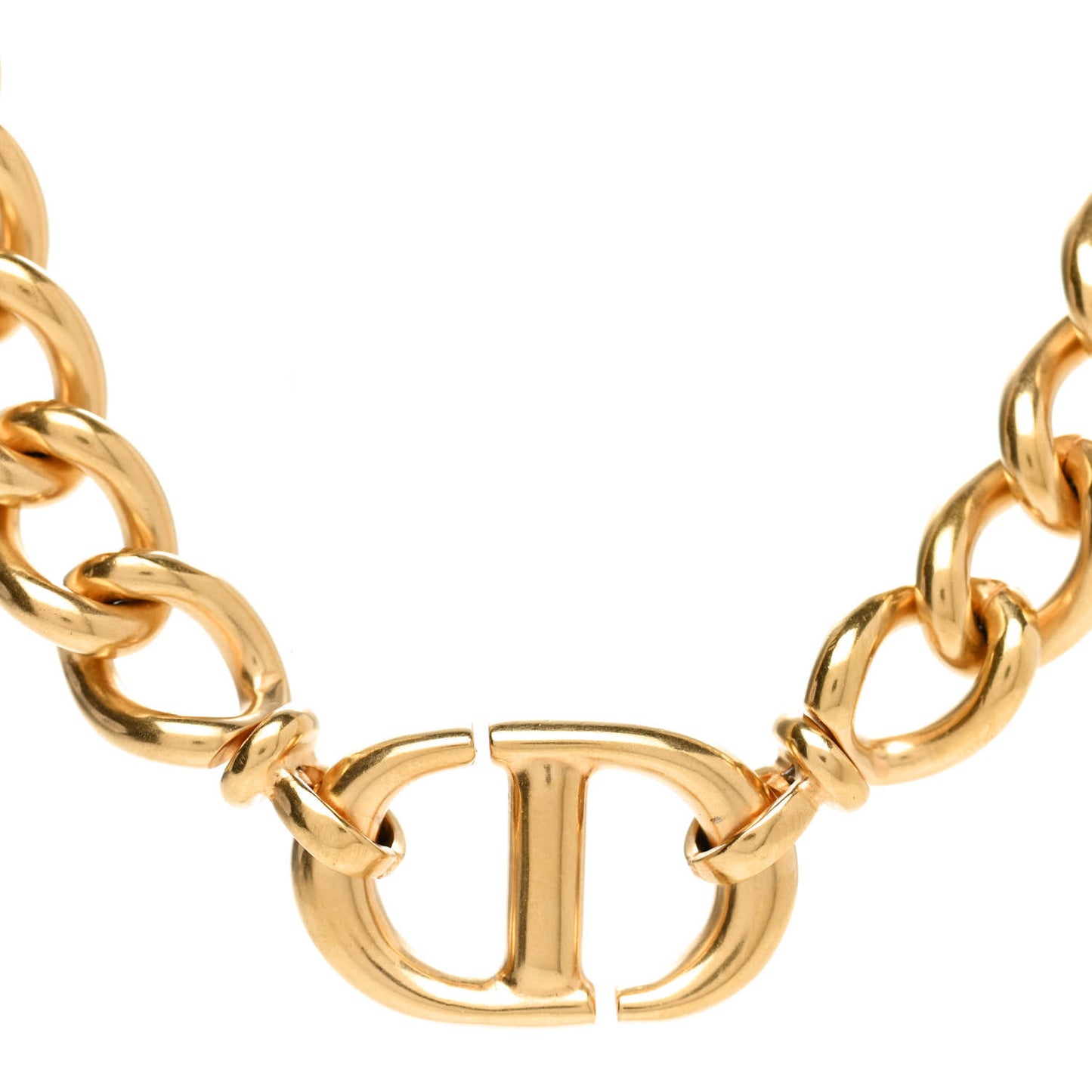 Metal Petit CD Choker Necklace Gold