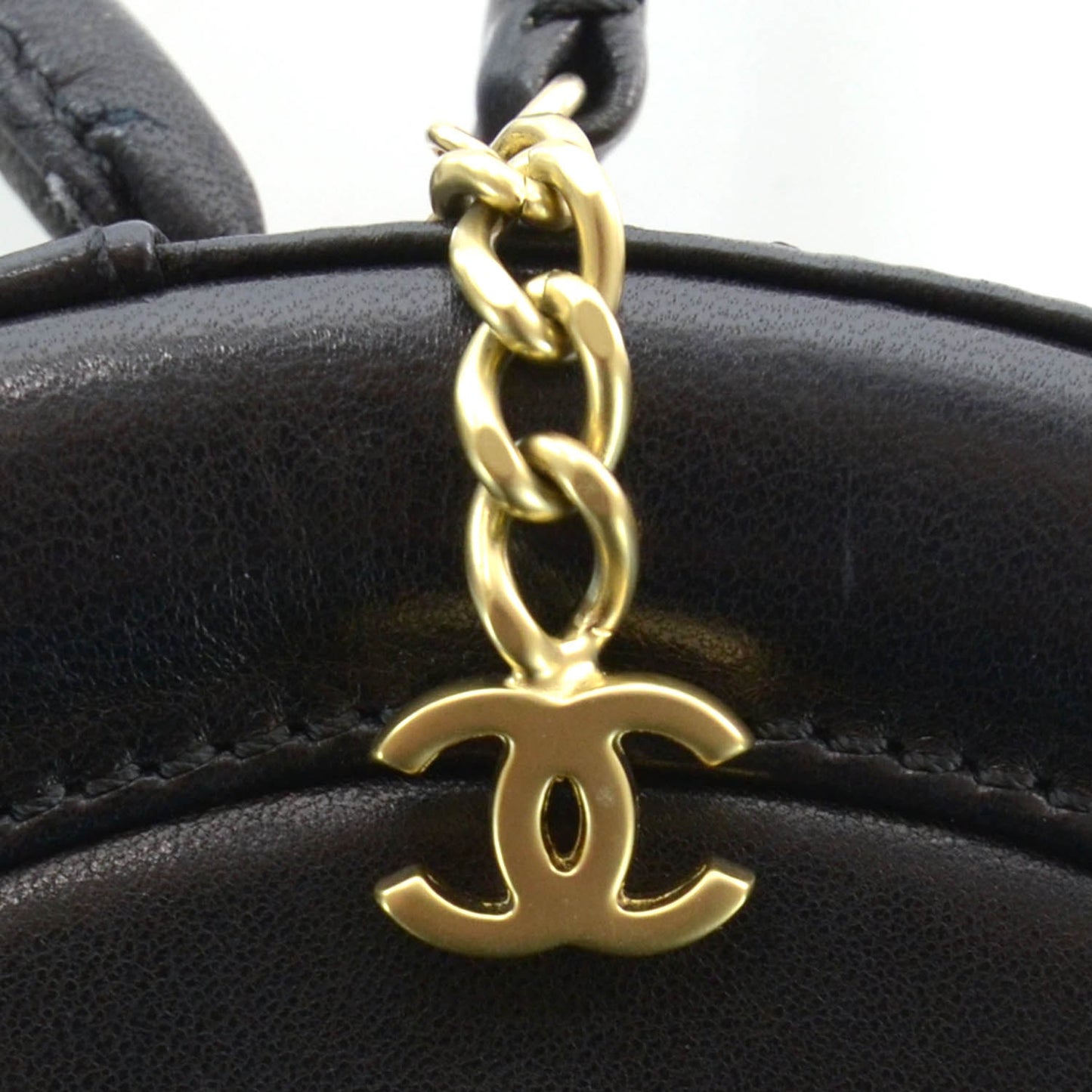 Lambskin Quilted Small CC Wristlet Black