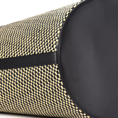 Saint Laurent Raffia Calfskin Medium Panier Tote Black Naturale 7 of 9