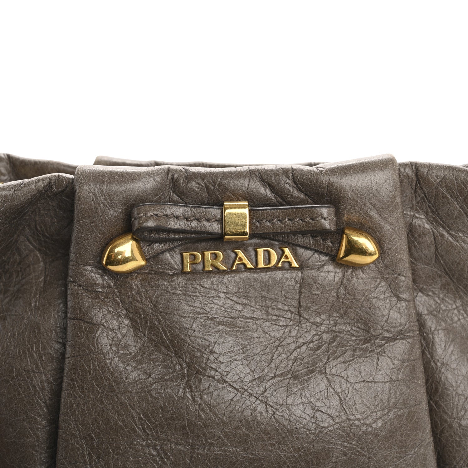 Prada Vitello Shine Mordore Wristlet Clutch Argilla 9 of 13