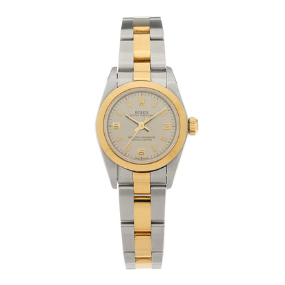 Rolex Stainless Steel 18K Yellow Gold 24mm Oyster Perpetual Watch Grey 76183 1 of 4