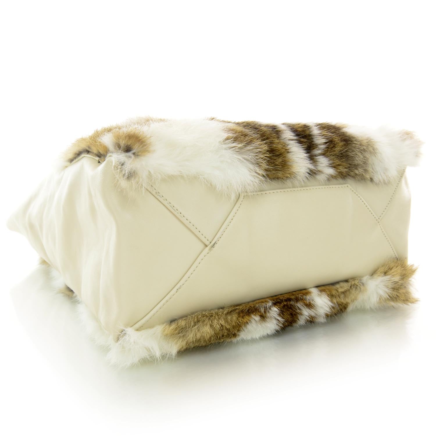 Celine Lambskin Rabbit Fur Vertical Cabas 4 of 8