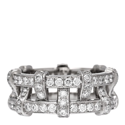 Tiffany Platinum Diamond Weave Band Ring 50 5.5 3 of 7