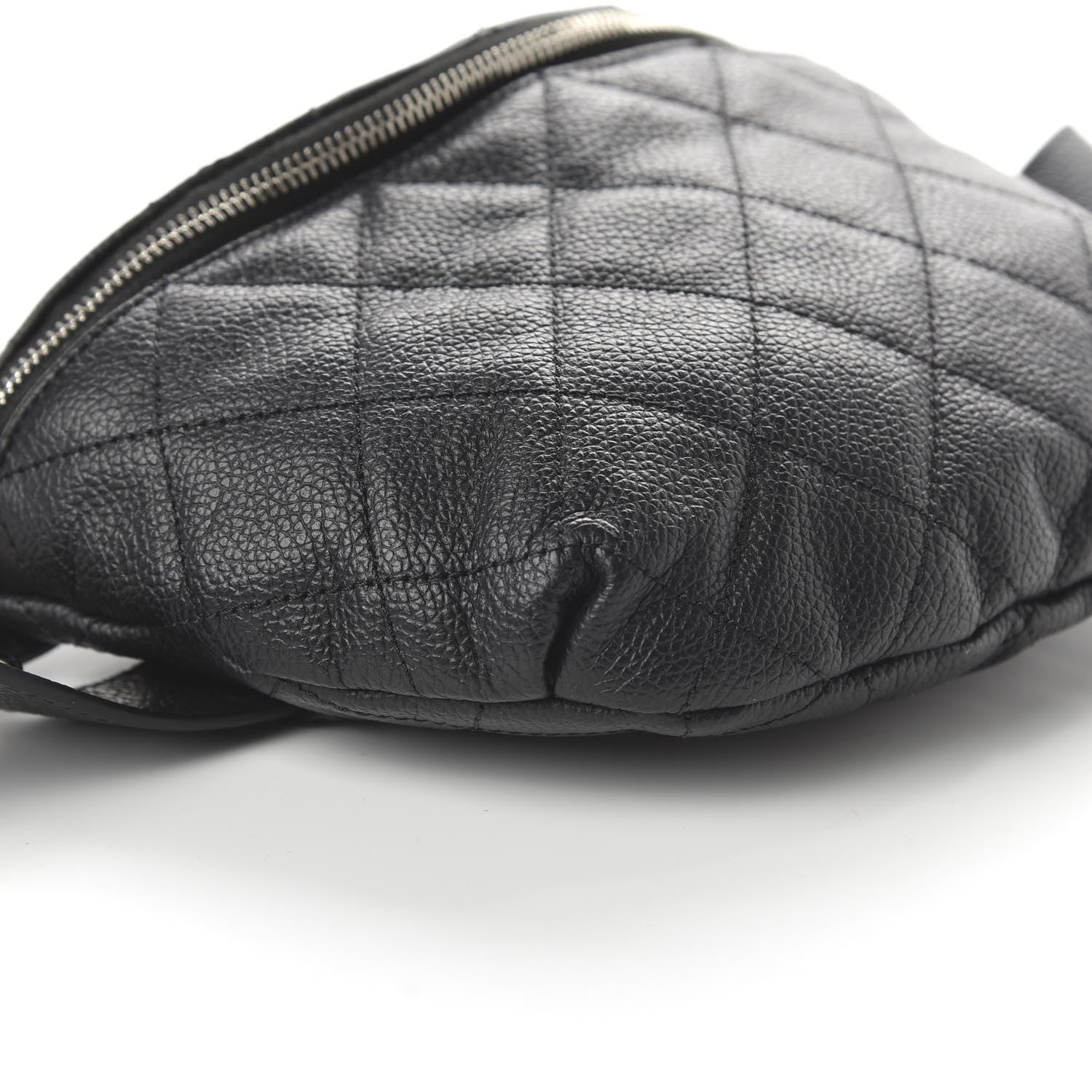 Chanel Grained Calfskin Quilted Waist Belt Bag Black 6 of 10