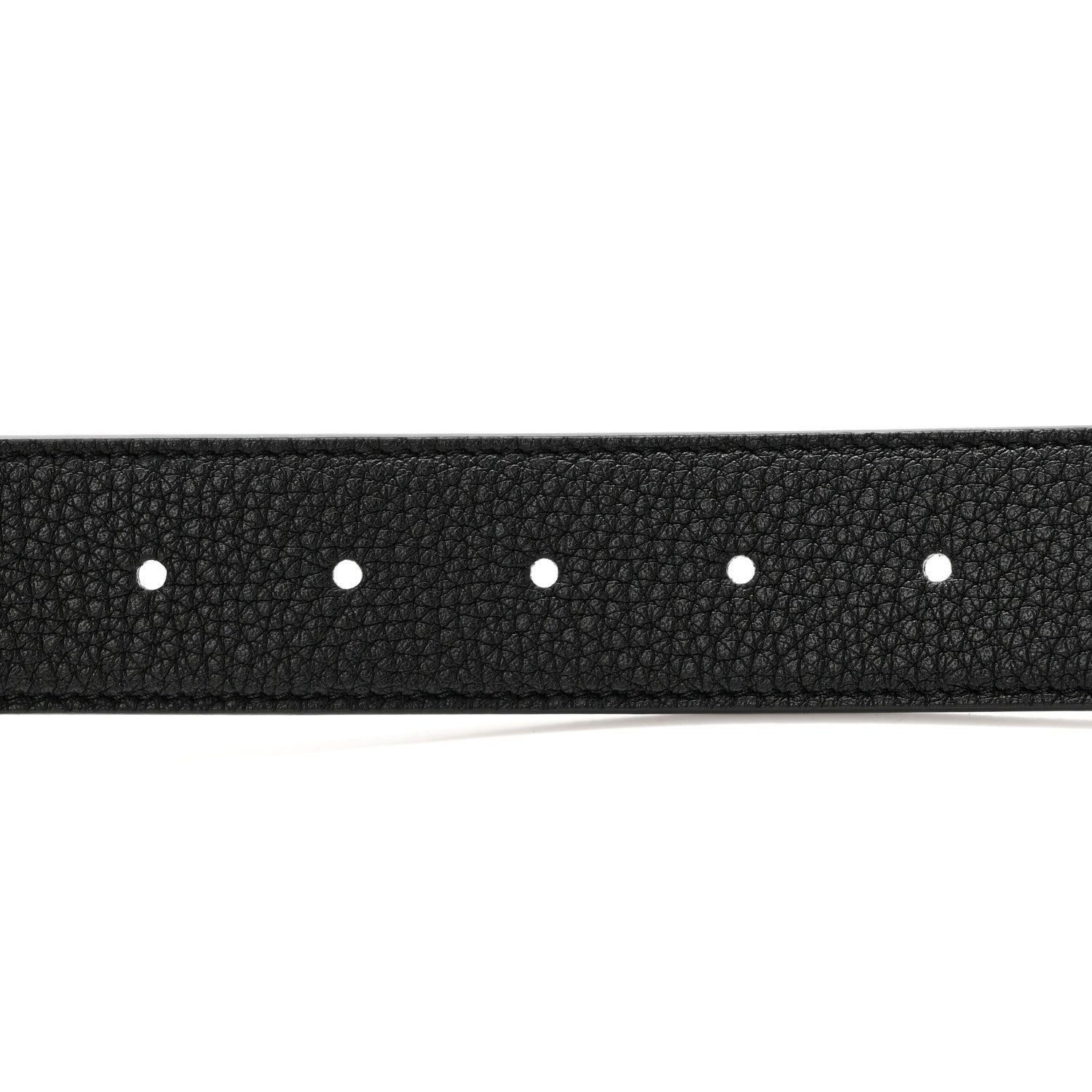 Fendi Cuoio Romano Glazed Fabric Enamel FF 1974 Reversible Belt 85 34 Black Tobacco 7 of 9