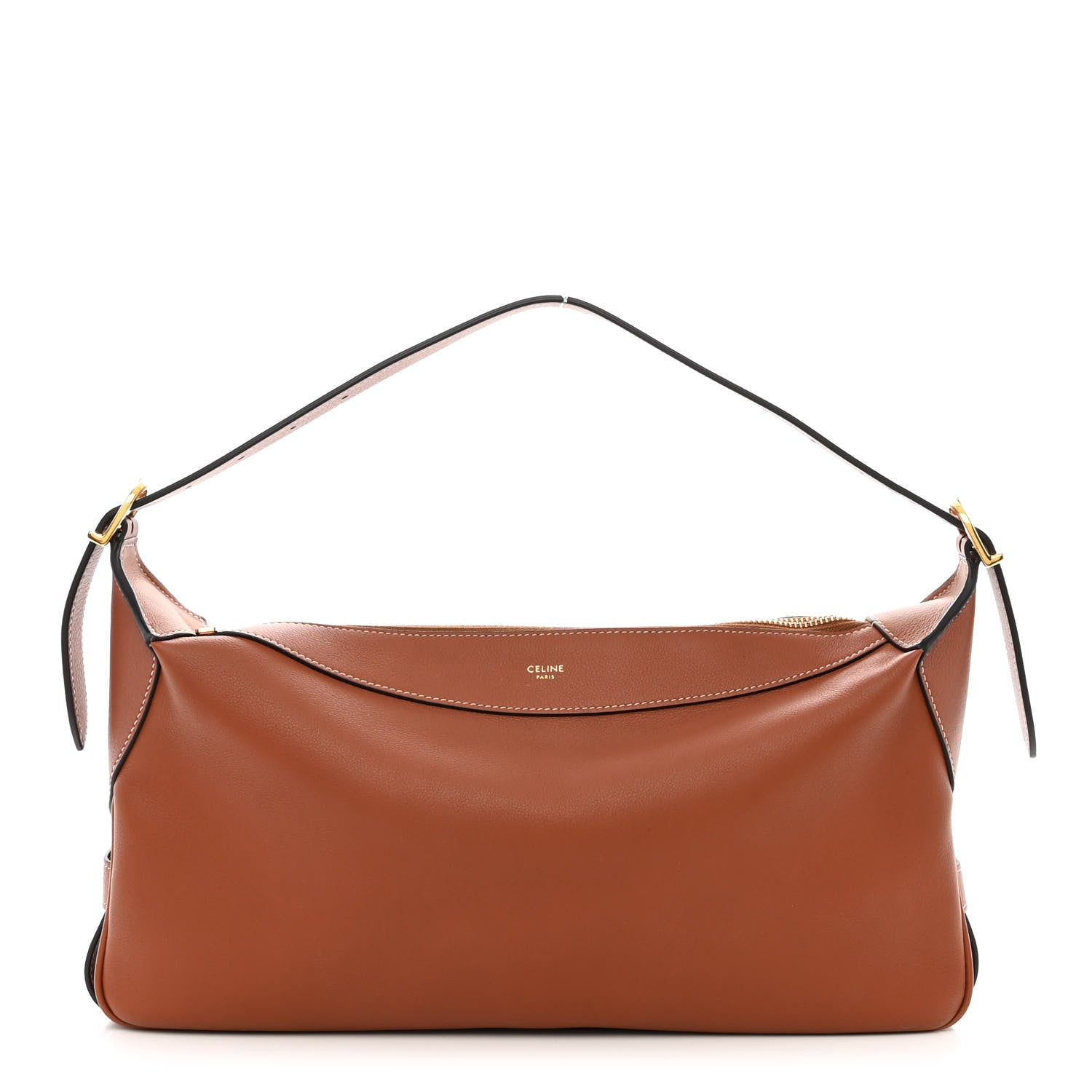 Celine Supple Calfskin Medium Romy Shoulder Bag Tan 1 of 10