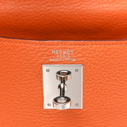 Hermes Taurillon Clemence Kelly Retourne 32 Orange 6 of 9