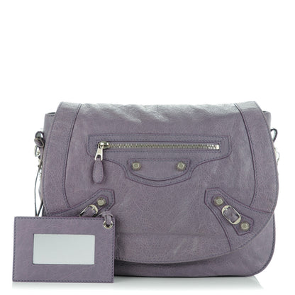 Balenciaga Agneau Giant 12 Silver Hardware Neo Folk Messenger Glycine 1 of 7