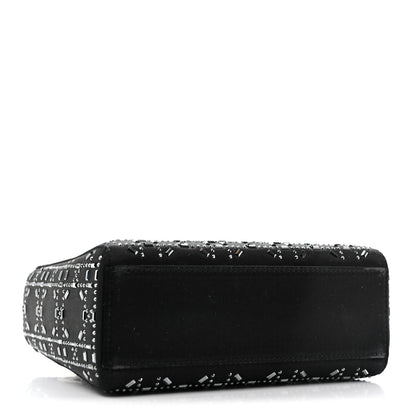 Christian Dior Satin Crystal Cannage Mini Lady Dior Black 7 of 25